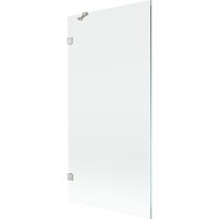 Lunar Badewannen-Paravent 1-flügelig 90 x 150 cm, transparent, gebürsteter Nickel - 897-090-000-97-00 - Mexen von MEXEN