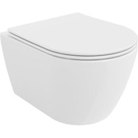 Carmen WC-Schüssel Randlos mit slim Sitz und Absenk-Automatik, duroplast, Weiß - 30880400 - Mexen von MEXEN