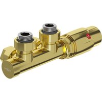 Mexen - G00 Thermostat-Set, Winkel, Duplex, DN50, Gold - W907-900-50 von MEXEN