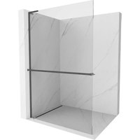Kioto+ l Duschwand mit Regal Walk-in 50 x 200 cm, transparent, gun gray gebürstet - 800-050-12 - Mexen Kioto+ l Duschwand mit Regal Walk-in 50 x 200 cm, transparent, gun gray gebürstet - 800-050-12 - Mexen von MEXEN