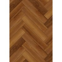 Lubbock Vinylpaneele Teak 635 x 127 mm spc 6,5 mm, ipex Unterlage 1,5 mm, 4-seitige V-Fuge, F1 - Mexen von MEXEN