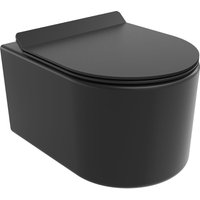 Sofia WC-Schüssel Randlos mit slim Sitz und Absenk-Automatik, duroplast, Schwarz matt - 305401 - Mexen Sofia WC-Schüssel Randlos mit slim Sitz und Absenk-Automatik, duroplast, Schwarz matt - 305401 - Mexen von MEXEN