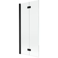 Mist Duschabtrennung 2-flügelig links 80 x 150 cm, transparent, schwarz - 8A9-080-002-70-00-L - Mexen von MEXEN