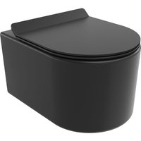 Sofia WC-Schüssel Rimless Tornado mit Soft-Close-Slim-Sitz, Duroplast, Schwarz Matt - 30540185T - Mexen Sofia WC-Schüssel Rimless Tornado mit Soft-Close-Slim-Sitz, Duroplast, Schwarz Matt - 30540185T - Mexen von MEXEN