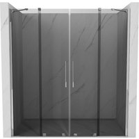Velar Duo Duschschiebetür 200 cm, Graphit, Chrom - 871-200-000-42-01 - Mexen von MEXEN