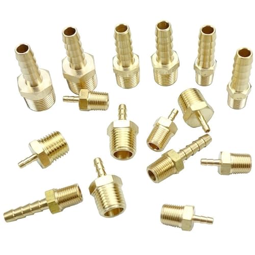 1/8 "1/4" 3/8 "1/2" 3/4 "NPT Männlichen 1/8"-3/4 "Zoll Schlauch Barb Hosetail Messing Rohr Fitting Anschluss Adapter Wasser Gas Kraftstoff Männlichen Zu Schlauch Barb(1l8 NPT To 1l8 Inch) von MEXEWORD