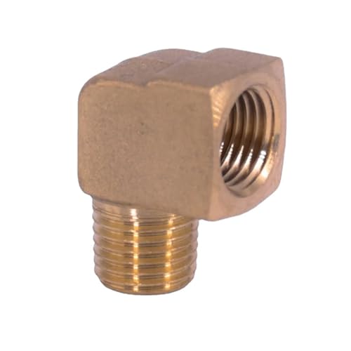 1/8 "1/4" 3/8 "1/2" NPT Weiblichen Zu Männlichen Ellenbogen 90 Grad Messing Block Rohr Fitting Koppler Stecker wasser Gas Kraftstoff(NPT Female To Male 1/2") von MEXEWORD