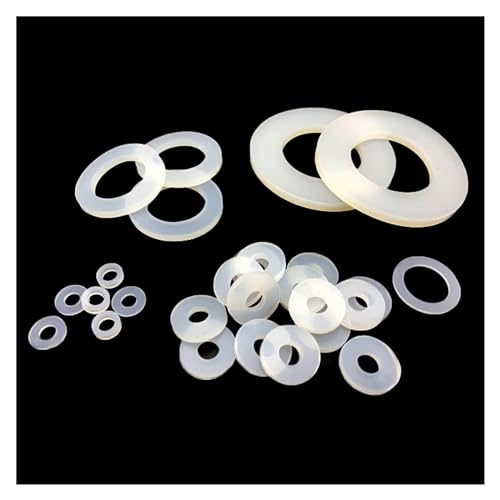 MEXEWORD 10 Stck Silikon-Flachdichtungen, Auendurchmesser 40 mm, Innendurchmesser 18 mm, Dicke 0,5 mm, Flachwaschmaschine, Flachdichtung von MEXEWORD