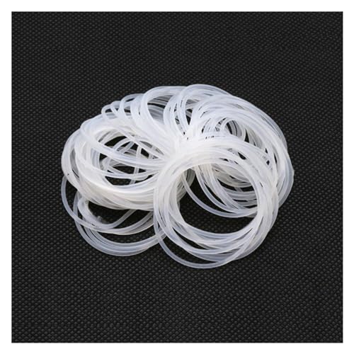 10 Stück Silikonringdichtung CS 2 mm Außendurchmesser 5~100 mm wasserdichte Unterlegscheibe Gummi Silikondichtung Gummi O-Ring weiß(Größe:OD 36mm ID 32mm) von MEXEWORD