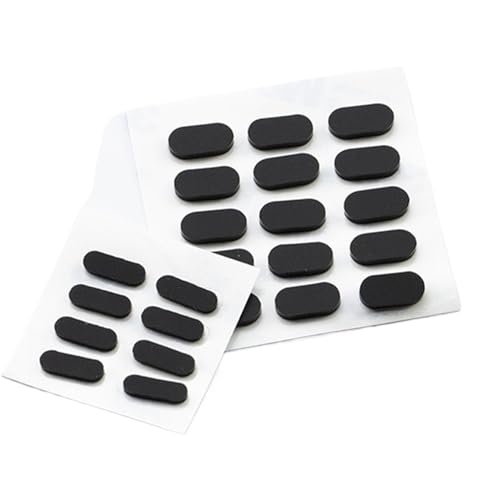 10PCS Dicke 1,5mm Anti-rutsch Selbstklebende Silikon Gummi Füße Pad Stoßfest Oval Matte Protektoren for Tastatur Basis Schrank (Farbe : 5x1.5mm(10Pcs), Größe : Length 18mm) von MEXEWORD