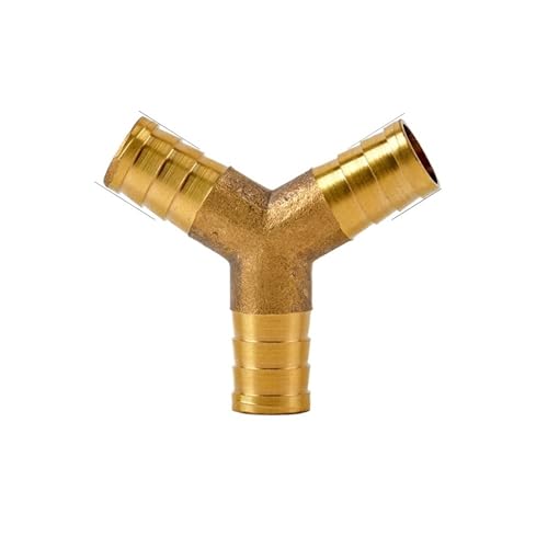 Gerade/Winkel/T-Stück 3 Wege/Y-förmig/4 Wege Messing Barb Rohrverschraubung 2 3 4 Wege Messingverbinder for 6 mm 8 mm 10 mm 12 mm Schlauch Kupfer Pagode Wasserrohrverschraubungen(Y-Shaped 8mm) von MEXEWORD