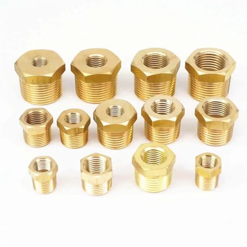 MEXEWORD 1/4 "3/8" 1/2 "3/4" NPT BSPT Männlich Zu Weiblich Gewinde Messing Reduzierstück Buchse Reduzierung Rohr Fitting Koppler Stecker Adapter 229PSI(Type 4) von MEXEWORD