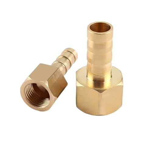 MEXEWORD 1 STÜCKE Messing Rohrverschraubung Schlauchverschraubung 4mm-19mm Widerhaken Schwanz 1/8 "1/4" 1/2 "3/8" BSP Innengewinde Kupferverbinder Gelenkkupplung Adapter(8mm 1/8") von MEXEWORD