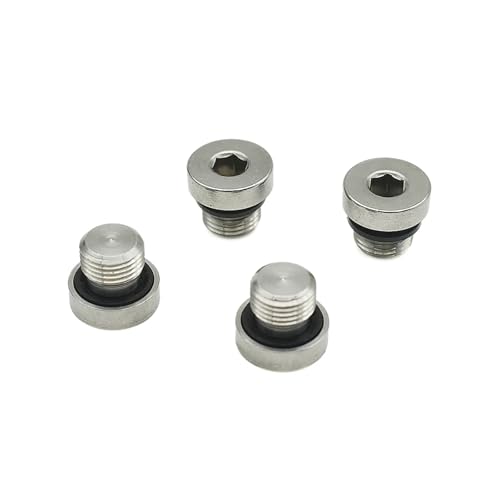 MEXEWORD 1 stücke 1/8 "- 2" BSP NPT Weibliche Hex Stecker 304 Edelstahl Rohr Fitting Mit Dicht Ring innere Hexagon Bolt Öl Wasser Rohr Fitting(1/2") von MEXEWORD