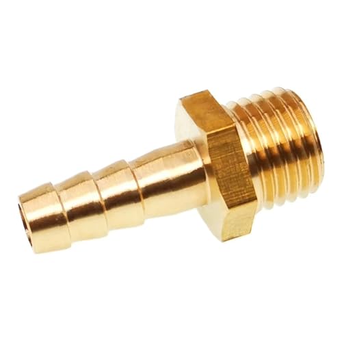 MEXEWORD 1 stücke Messing Rohr Fitting M14 M16 M20 Metric Außengewinde X 8/10/12/13/16mm OD Schlauch Barb Messing Rohr Fitting Koppler Stecker Splicer(M16x1.5 to 16mm) von MEXEWORD