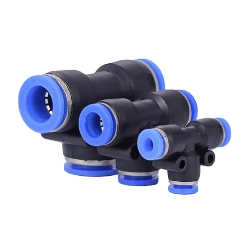 MEXEWORD 10 Stücke PE PEG Pneumatische Anschluss T-Form Schnellspann-Befestigung 4/6/8/10/12mm 3 Weg T-typ Luft Wasser Rohr Schlauch Anschluss(PEG 8-6) von MEXEWORD
