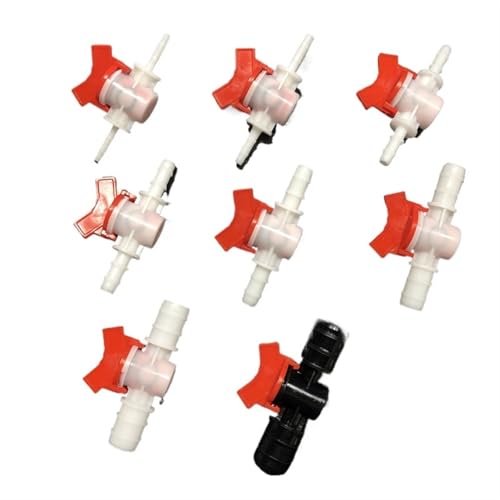 MEXEWORD 1PC 4/6/8/10/12/16/20/25mm PVC Schlauch Barb Zwei Weg Kunststoff Ball Ventil Aquarium Garten Micro Bewässerung Anschluss(10mm-10mm) von MEXEWORD