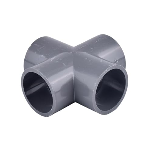 MEXEWORD 20~63mm Grau PVC Gerade T-Stück Ellenbogen Rohr Kappe Stecker Aquarium Fisch Tank Wasser Rohr Armaturen Garten Bewässerung Bewässerung Adapter(Cross Inner Dia 20mm) von MEXEWORD