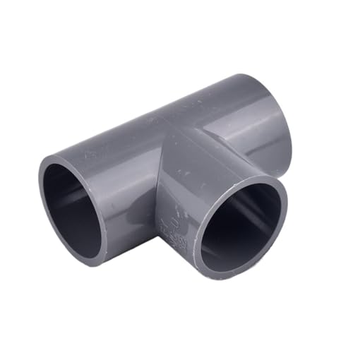 MEXEWORD 20~63mm Grau PVC Gerade T-Stück Ellenbogen Rohr Kappe Stecker Aquarium Fisch Tank Wasser Rohr Armaturen Garten Bewässerung Bewässerung Adapter(Tee Inner Dia 20mm) von MEXEWORD