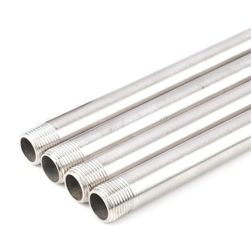 MEXEWORD 5~50 cm 1/8 "1/4" 1/2 "3/8" 3/4 "1" Verdicken 304 Edelstahl Rohr Kapillare Industrie Öl Wasser Gas SS304 Gewinde Verlängerungsrohr(3l4 inch Tube 50cm) von MEXEWORD