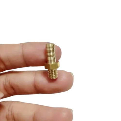 MEXEWORD 5 STÜCKE 2,5mm 3mm 4mm 5mm 6mm 8mm 10mm OD Schlauchanschluss M3 M4 M5 M6 M8 Metrisches Außengewinde Messing Rohrverschraubung Koppler Anschlussadapter(M8x1 to 6mm) von MEXEWORD