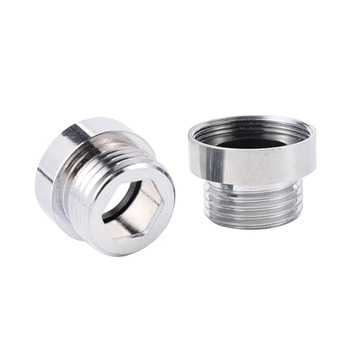 MEXEWORD M22 M24 Innengewinde auf 1/2 Zoll Außengewinde Wasseranschluss Wasserhahnadapter Gartenbewässerungsarmatur Autowaschzubehör(M24) von MEXEWORD