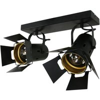 Steinhauer - Mexlite - spot - Carree - schwarz - metall - aufbauleuchte - E27 von STEINHAUER