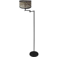Stehlampe - Bella - schwarz - bambus metall - ø 45cm - - Mexlite von MEXLITE