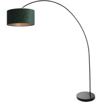 Mexlite - stehlampe - Solva - schwarz - metall stoff - bogenlampe von MEXLITE