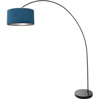 Mexlite - stehlampe - Solva - schwarz - metall stoff - bogenlampe von MEXLITE