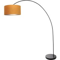Mexlite - stehlampe - Solva - schwarz - metall stoff - bogenlampe von MEXLITE