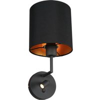 Wandleuchte - Noor - schwarz - leinen metall - ø 18cm - - Mexlite Wandleuchte - Noor - schwarz - leinen metall - ø 18cm - - Mexlite von MEXLITE