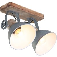 Mexlite - spot - Gearwood - grau - metall gummibaumholz - von STEINHAUER