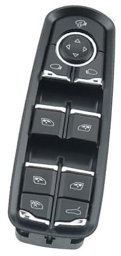 MEXWLOP 1 STÜCK Steuerschalter Autofensterschalter, for Porsche Panamera Cayenne Macan 7PP959858RDML 7PP959858MDML 7PP959855C-Mit Fenster Autofensterschalter(BLACK WINDOW) von MEXWLOP