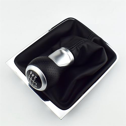 MEXWLOP Manueller 6-Gang-Schaltknauf aus Leder, for VW, for Passat B6 Variant Wagon 2006 2007 2008 2006 2010 2011. Auto-Styling Auto-Schaltknauf(6-speed B) von MEXWLOP