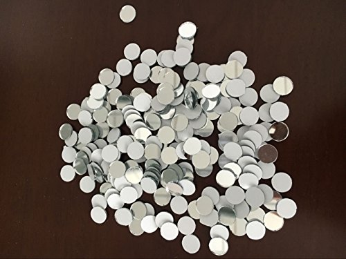 Set of 200pcs Small Round Glass Crafts, Real Glass Mirror Mosaic Tiles (1x1cm) von MEYA