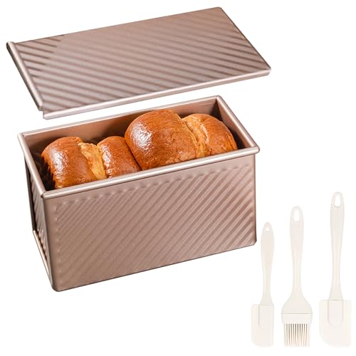 Meyagot Toastbrot Backform, Brotbackform Mit Deckel Brotbackformen Toastbrotform Brot Toastform Antihaft Kastenform Toast Brot Backform Mit Belüftungslöchern Silikonspatel Für Brote Gebäck Kuchen 450g Meyagot Toastbrot Backform, Brotbackform Mit Deckel Brotbackformen Toastbrotform Brot Toastform Antihaft Kastenform Toast Brot Backform Mit Belüftungslöchern Silikonspatel Für Brote Gebäck Kuchen 450g von MEYAGOT