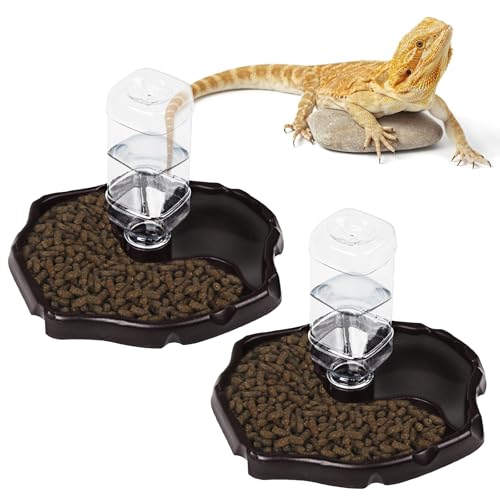 Schildkröten Wasserschale, 2 Stücke Automatisierte Futterspender, Wasser Schüssel, Reptilien Wasserspender, Futterautomat Nassfutter, Terrarium Wasserschale für Schildkröten, Hamster, Eidechse Schildkröten Wasserschale, 2 Stücke Automatisierte Futterspender, Wasser Schüssel, Reptilien Wasserspender, Futterautomat Nassfutter, Terrarium Wasserschale für Schildkröten, Hamster, Eidechse von MEYAGOT