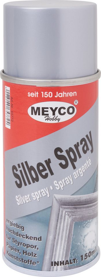 MEYCO Hobby Sprühfarbe Spray-Farbe Silber von Stanger, 150 ml von MEYCO Hobby