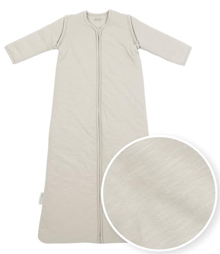 MEYCO Baby Slub Babyschlafsack mit abnehmbaren Ärmeln Greige 70cm Einzelpackung MEYCO Baby Slub Babyschlafsack mit abnehmbaren Ärmeln Greige 70cm Einzelpackung von Meyco