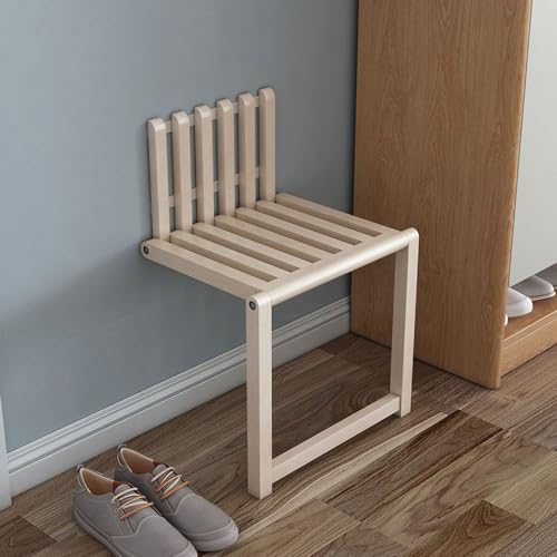 MEYEBP Wandklapphocker Badhocker, Eingangsbereich Bank Wandstuhl Unsichtbar, Holzschuhbank Klappbar, Tragkraft 150kg Duschsitz, Kreatives Hohles Design, Für Flur Bad Wohnzimmer MEYEBP Wandklapphocker Badhocker, Eingangsbereich Bank Wandstuhl Unsichtbar, Holzschuhbank Klappbar, Tragkraft 150kg Duschsitz, Kreatives Hohles Design, Für Flur Bad Wohnzimmer von MEYEBP