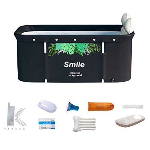 Faltbarer Badewanne, Portable Badewanne, Mobile Badewanne, Für Erwachsene Ideal Für Kleine Badezimmer Familie Badezimmer SPA Wanne Für Dusche Heißes Bad Eisbad, 120x 55x 50 cm von MEYENG