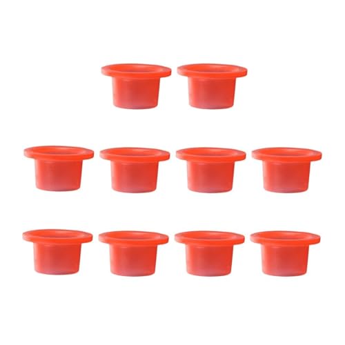 Gummi-Verschlusskappen, Staubstopfen, 10/50 Stück Wasserhahn-Dichtungsdichtung PPR-Rohr Wasserhahn-Steckerende BSP-Gewinderohrverschraubungen Dichtheitsschnalle(10pcs Red) von MEYINGOU
