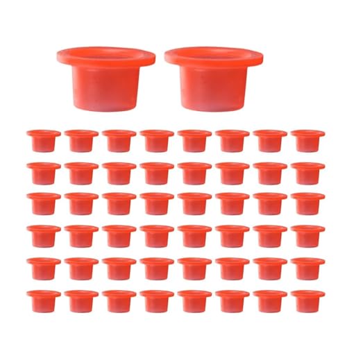 Gummi-Verschlusskappen, Staubstopfen, 10/50 Stück Wasserhahn-Dichtungsdichtung PPR-Rohr Wasserhahn-Steckerende BSP-Gewinderohrverschraubungen Dichtheitsschnalle(50pcs Red) von MEYINGOU