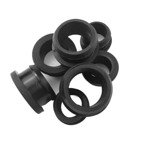Gummi-Verschlusskappen, Staubstopfen, Silikonstopfen, 10 Stück/Set, schwarzer Silikonkautschuk-Aufstecktüllenstopfen, Kabelverdrahtung, Schutzbuchse(A 24mm Hole 19mm) von MEYINGOU