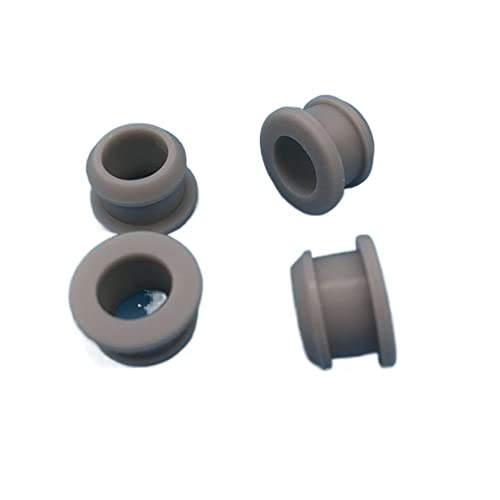 Gummi-Verschlusskappen, Staubstopfen, Silikonstopfen, 10 Stück Silikonkautschuk-Aufstecktüllen-Lochstopfen 2–30 mm Spundkabel Wiprotect Bush(Grey,A23Mm Hole18.5Mm) von MEYINGOU