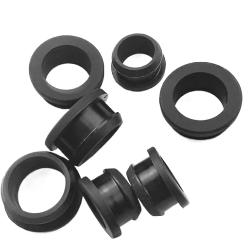 Gummi-Verschlusskappen, Staubstopfen, Silikonstopfen, 5 Stück/10 Stück, schwarzer Silikonkautschuk, aufsteckbar, 4,5–30 mm, Ösenlochstopfen(5pcs,21mm Hole16.5) von MEYINGOU