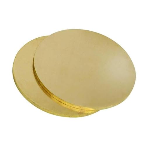 Kupferrohlinge, Metallscheiben für Basteln, 2 Stück Messingscheiben, Rundplatten, Blech, Stärke 0,3 mm, Durchmesser 80-120 mm, geeignet for Bastelarbeiten, DIY-Modelle und Reparaturen(Diameter 90 mm) von MEYINGOU