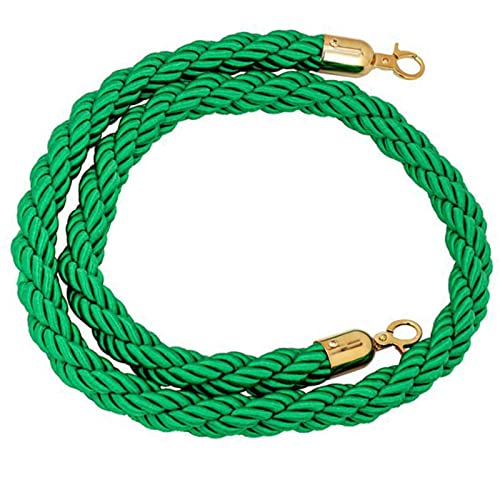 MEYINGOU Absperrseil, Absperrseil, Geflochtene Hanfseilbarriere for Warteschlangenteiler, Seilsicherheitsbarriere, Absperrseil zur Kontrolle der Menschenmenge,(Green,1m/3.3ft/39in) von MEYINGOU