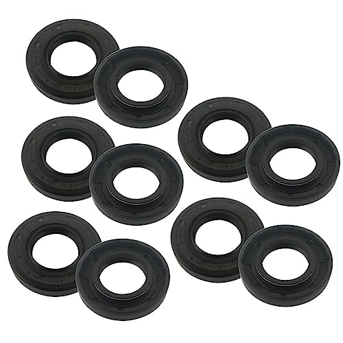 MEYINGOU Deckel des Wellendichtrings Doppellippe, 10 Stück TC-Typ Skelett-Öldichtungsdichtung 11 x 25 x 7/12 x 19 x 5/12 x 20 x 5/12 x 24 x 5/12 x 30 x 7/12 x 35 x 7 mm(12x32x7mm) von MEYINGOU